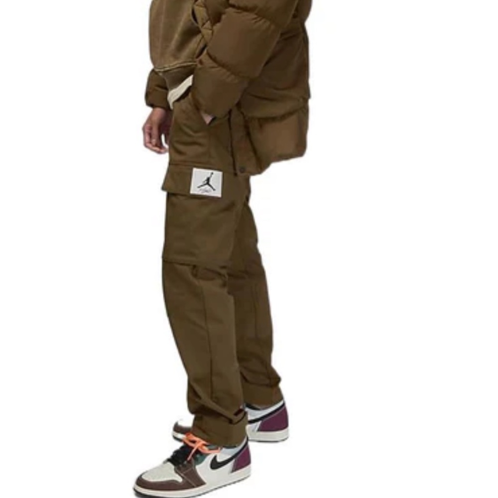 Air Jordan Essential Utility Cargo Khaki Straight Leg Pants Large - Picture 3 of 6